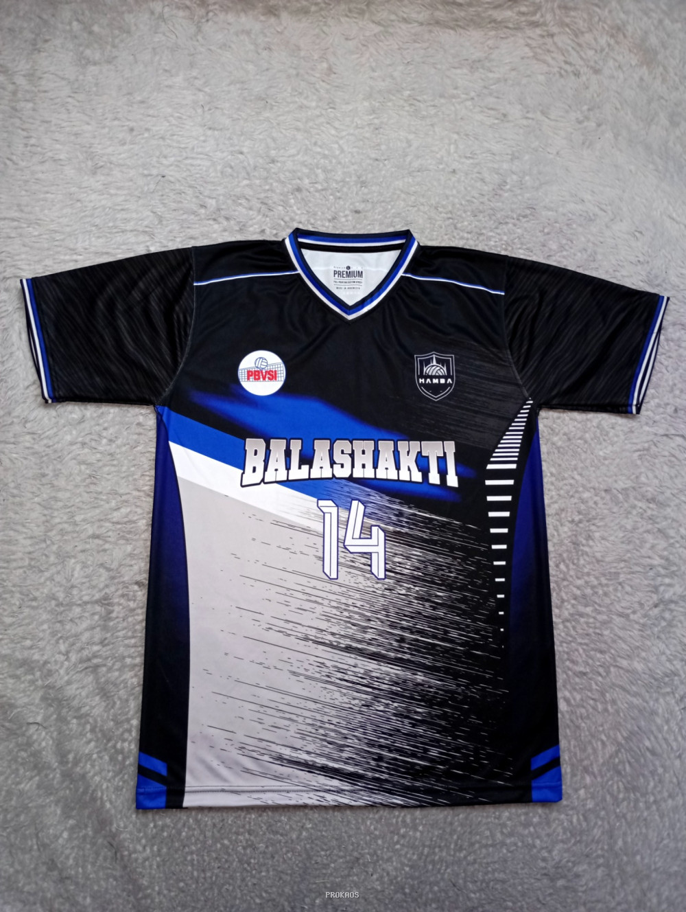 Jersey Voli Balashakti #14: Desain Dinamis Kombinasi Warna - Jersey Custom PROKAOS