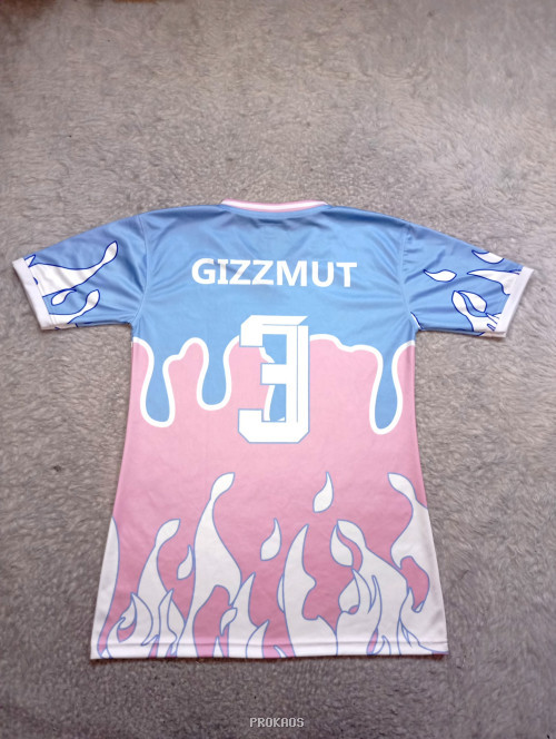 Jersey Voli: Desain Api & Warna Pastel dengan Nomor 3 - Gambar 2