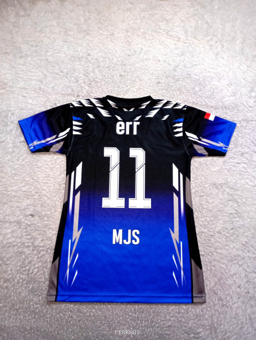 Jersey Voli Hitam-Biru: Desain Dinamis dengan Nomor 11 - Gambar 2