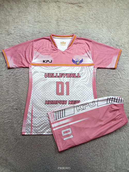 Jersey Voli Pink KPJ '01' Kampar New - Jersey Custom PROKAOS