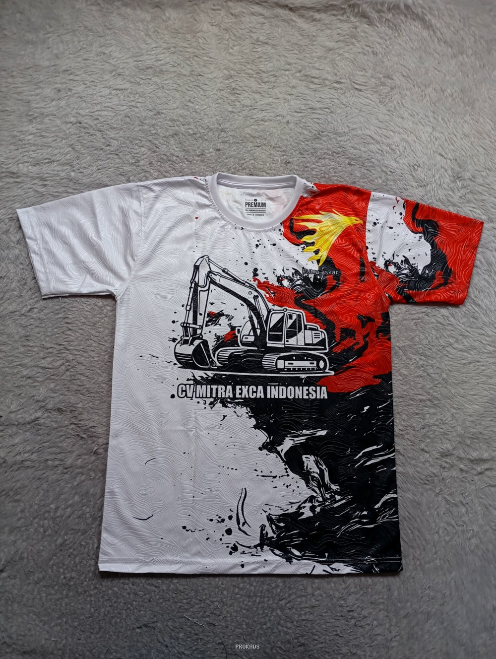 Jersey CV Mitra Exca Indonesia: Desain Ekskavator Abstrak - Jersey Custom PROKAOS