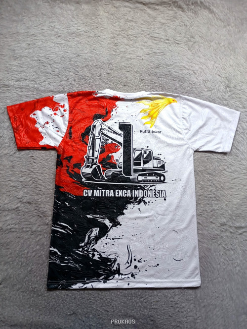 Jersey CV Mitra Exca Indonesia: Desain Ekskavator Abstrak - Gambar 2