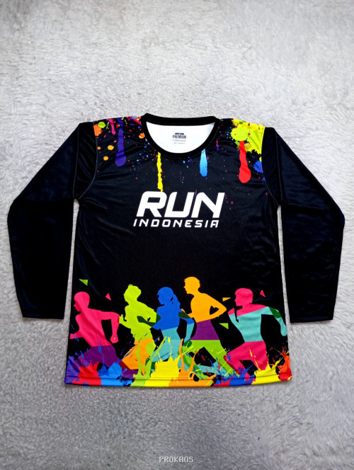 Kaos Lari Run Indonesia: Desain Dinamis Warna-warni - Gambar 3