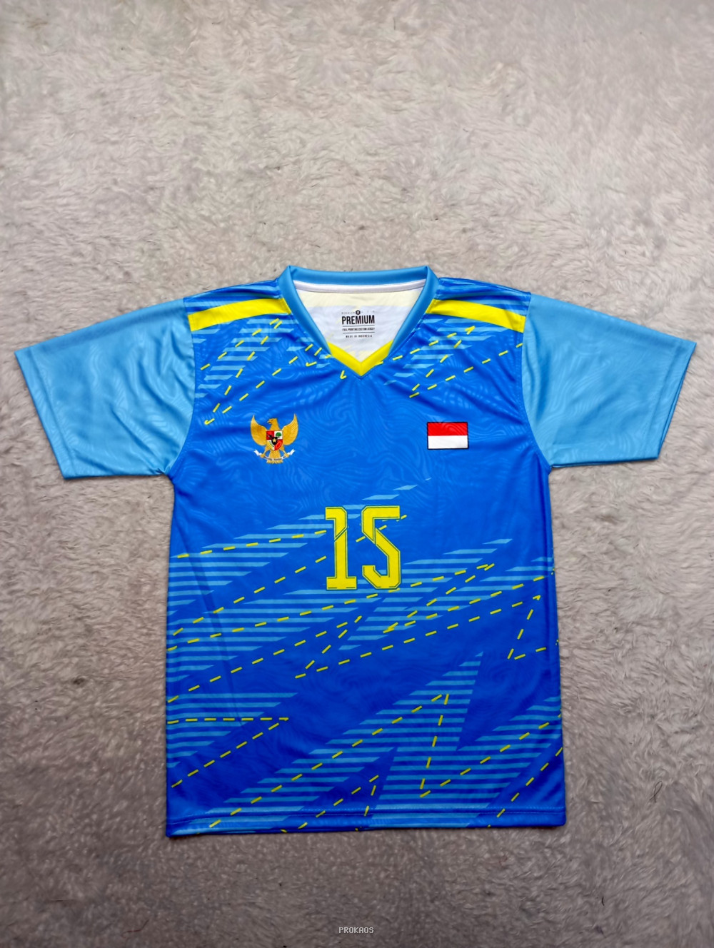 Jersey Bola Timnas Indonesia: Biru, Garis, dan Garuda - Jersey Custom PROKAOS