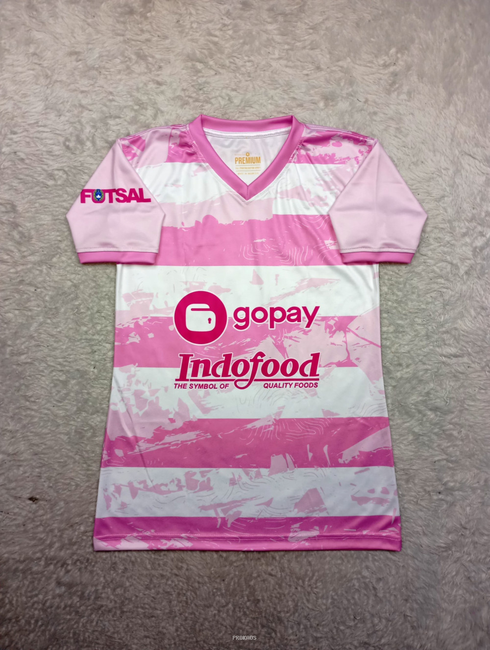 Jersey Futsal Pink: Gopay, Indofood, & Futsal - Jersey Custom PROKAOS
