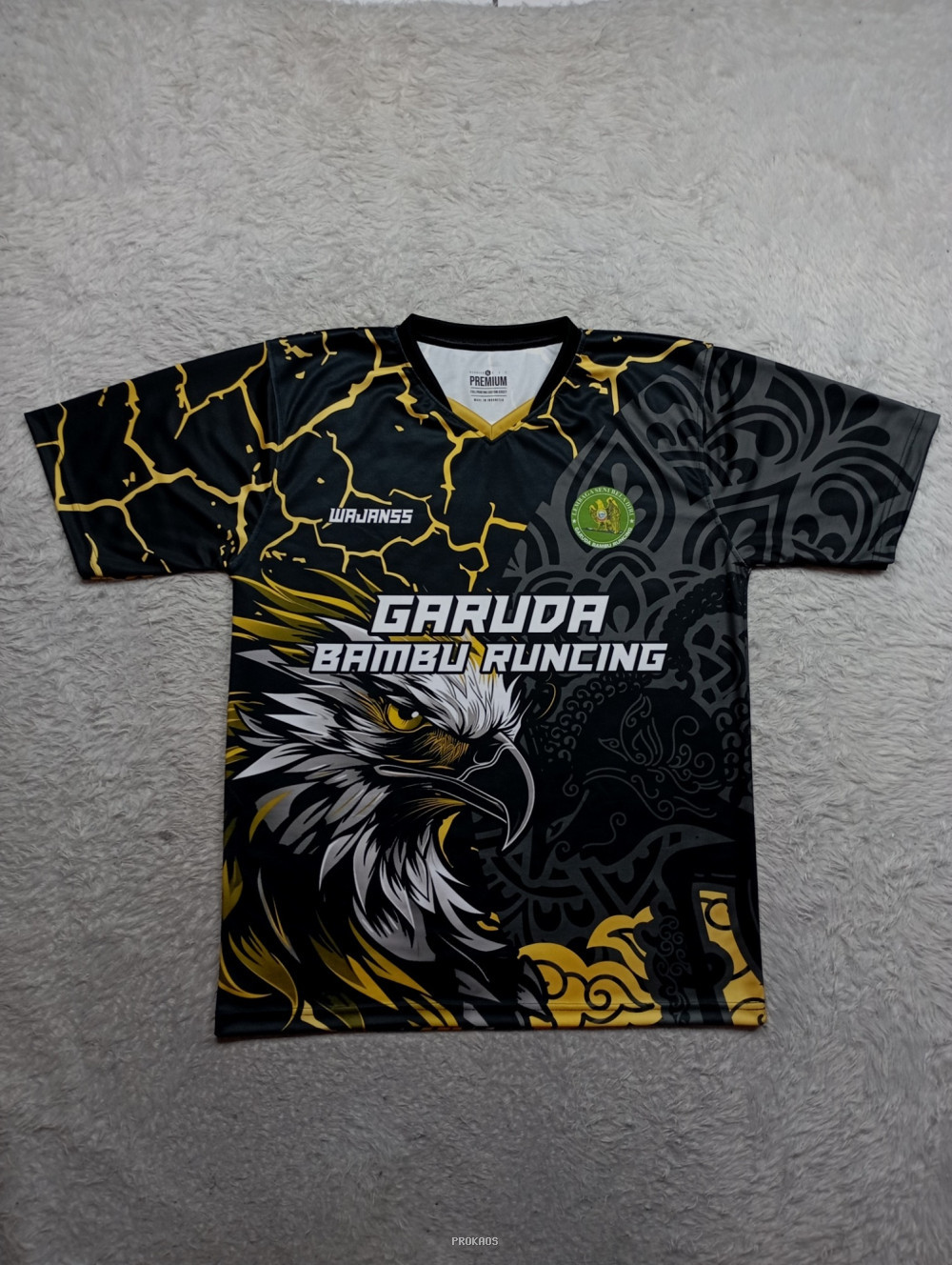 Jersey Garuda Bambu Runcing: Desain Elang & Batik Modern - Jersey Custom PROKAOS