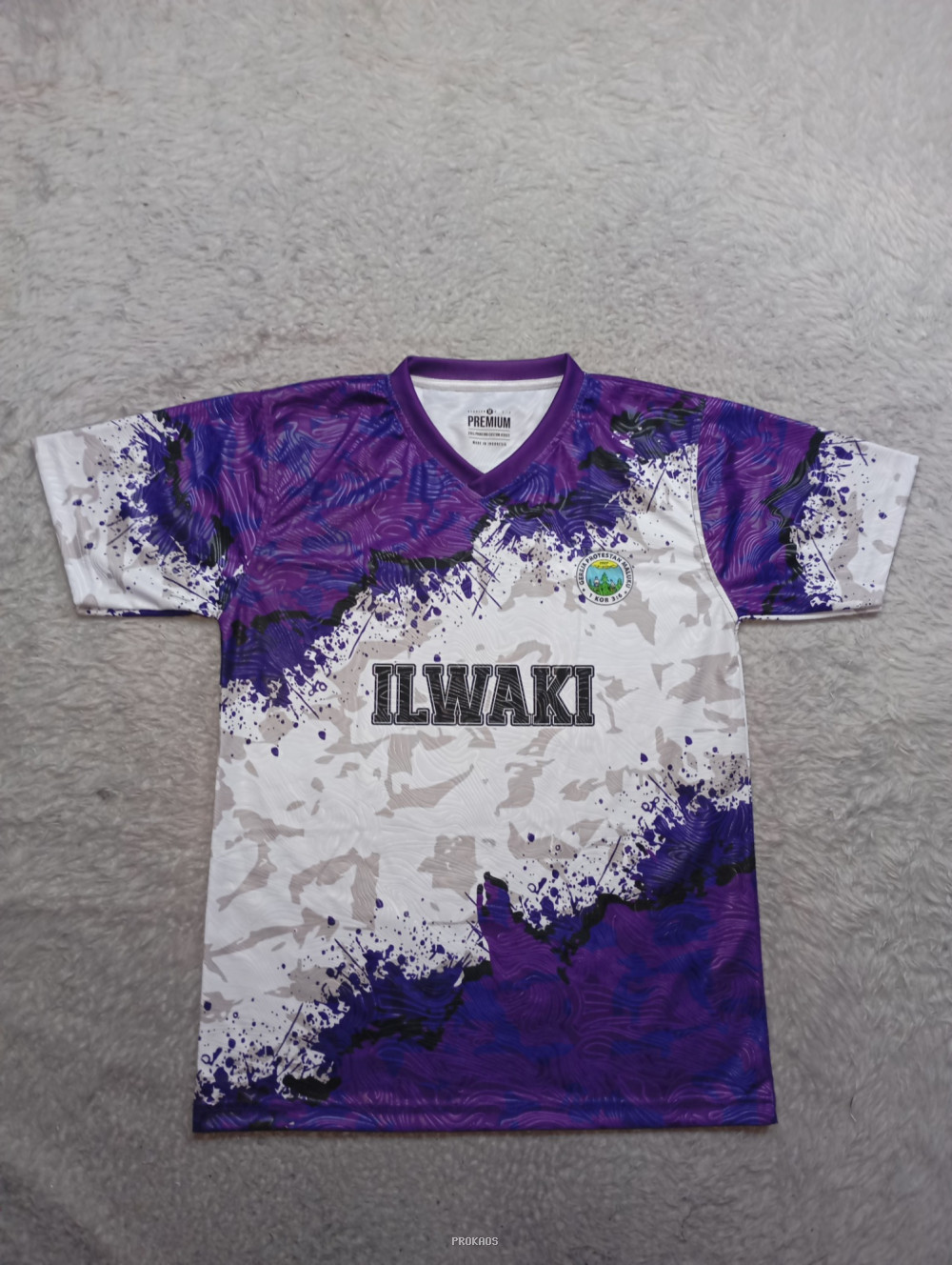 Jersey ILWAKI Ungu-Putih: Desain Abstrak - Jersey Custom PROKAOS