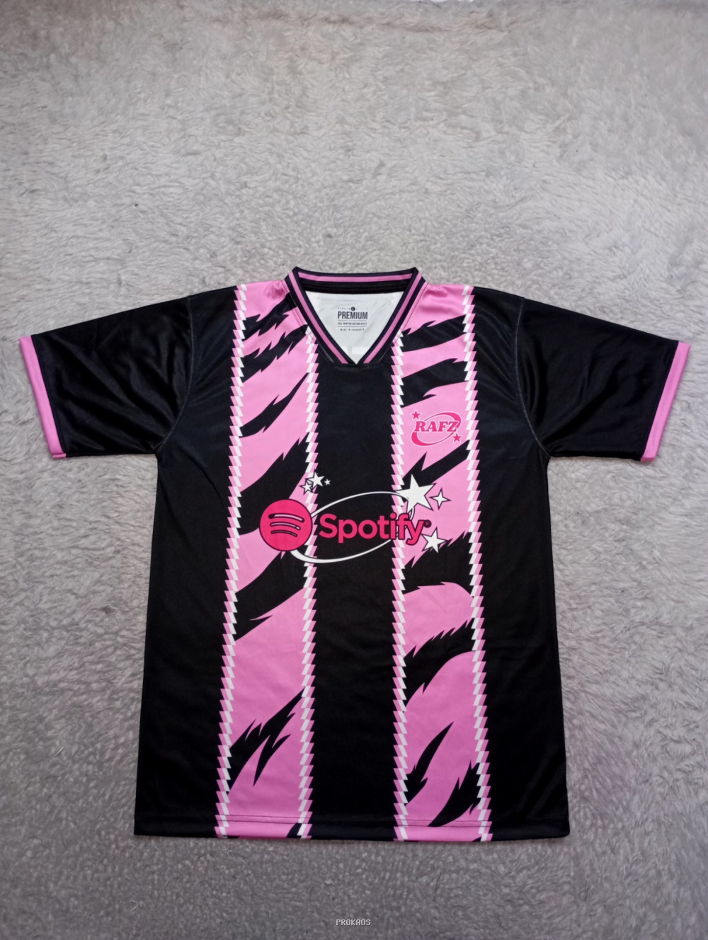 Jersey Kelas Futsal Logo Spotify : Hitam, Pink - Jersey Custom PROKAOS