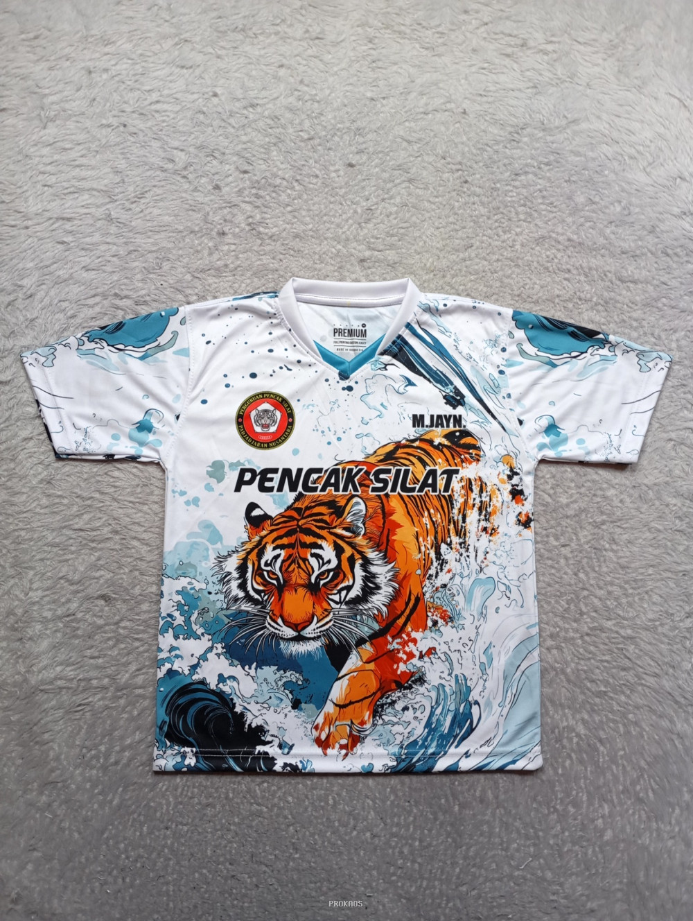 Jersey Pencak Silat dengan Desain Harimau - Jersey Custom PROKAOS