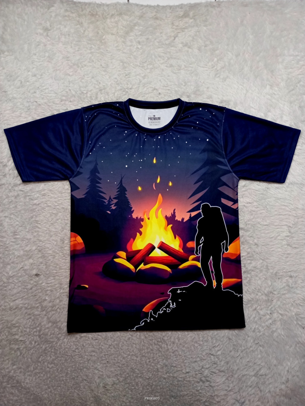 Jersey Pendaki dengan Api Unggun: Petualangan Malam - Jersey Custom PROKAOS