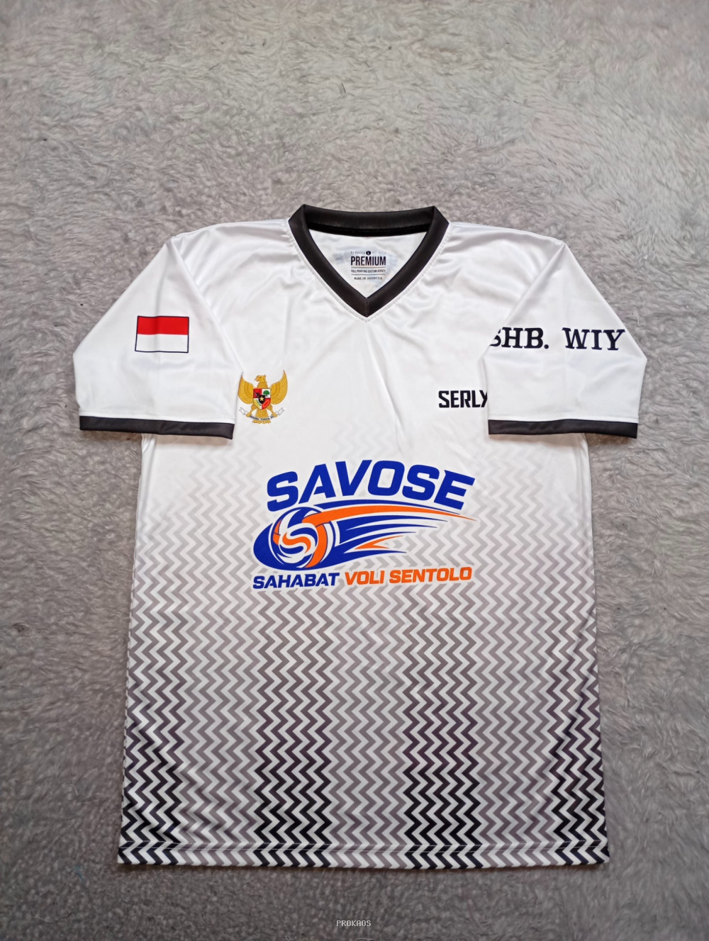 Jersey Putih SAVOSE Sahabat Voli Sentolo - Jersey Custom PROKAOS