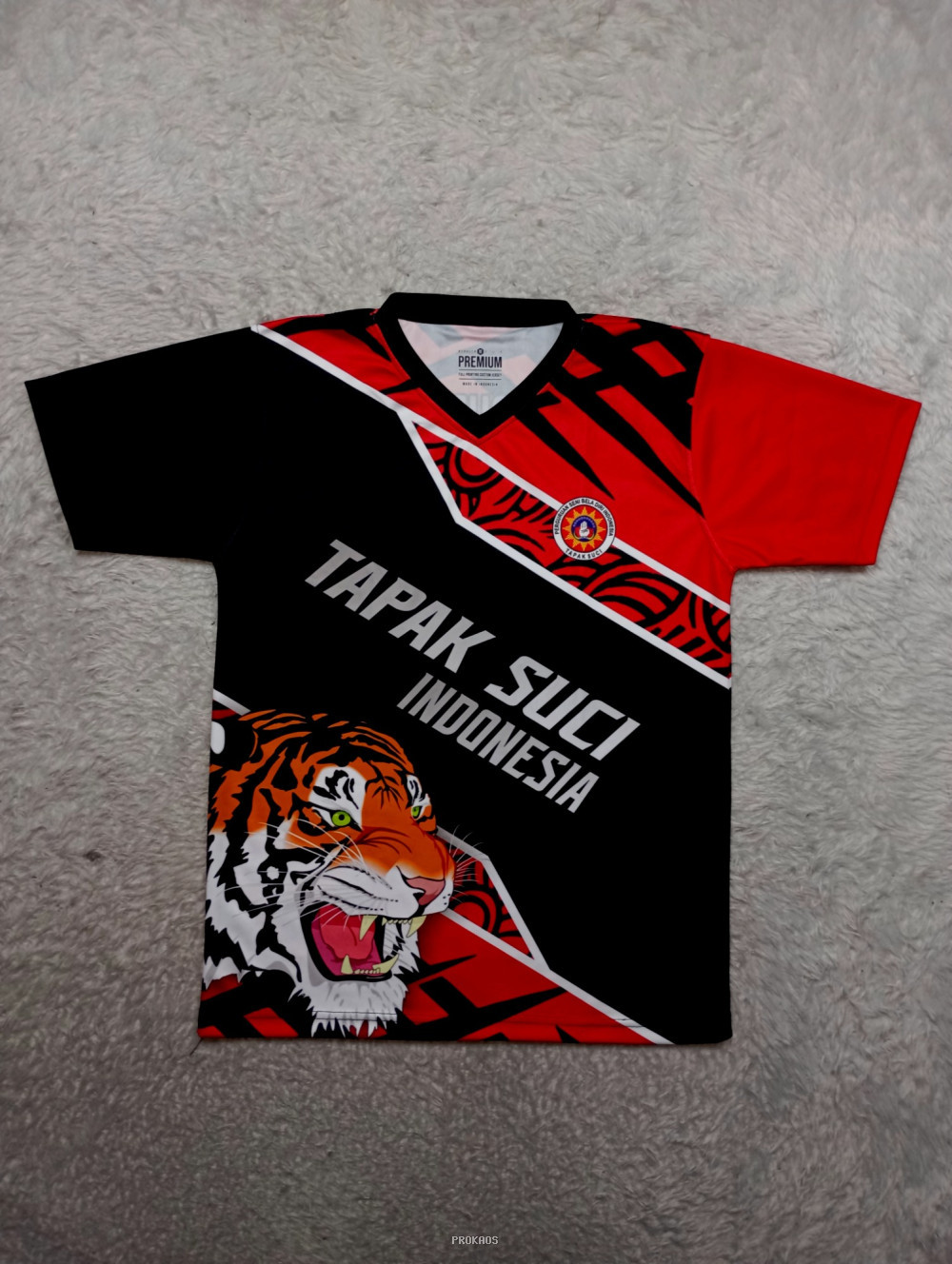 Jersey Tapak Suci Indonesia dengan Desain Harimau Garang - Jersey Custom PROKAOS