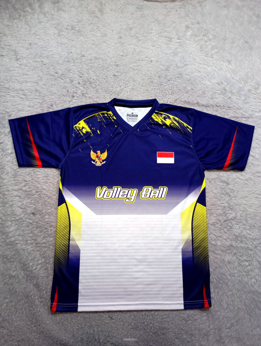 Jersey Voli Indonesia: Desain Dinamis dengan Warna Nasional - Jersey Custom PROKAOS