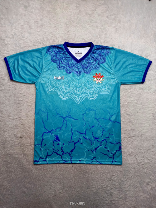 Jersey Biru Gradasi Motif Abstrak dengan Desain Mandala - Jersey Custom PROKAOS