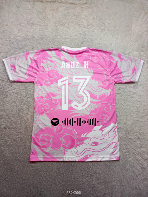 Jersey Bola Pink Motif Naga: Spotify & Shopee - Gambar 2