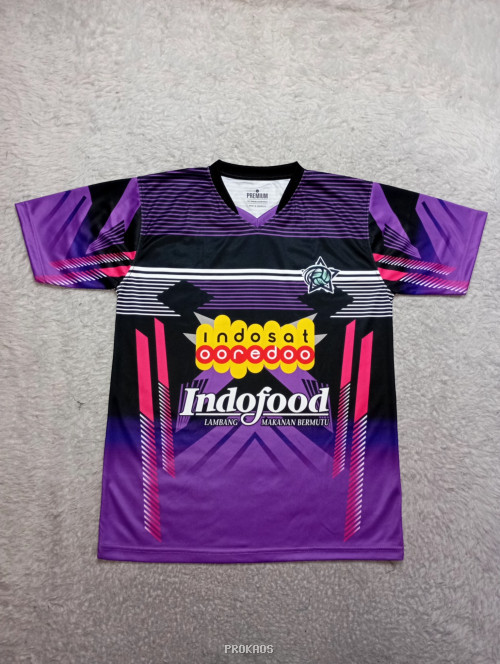 Jersey Bola Ungu-Hitam Indosat Ooredoo & Indofood - Jersey Custom PROKAOS