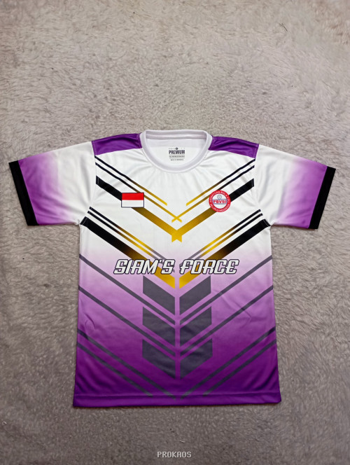 Jersey Bola Voli 'Siam's Force' Warna Ungu-Putih - Jersey Custom PROKAOS