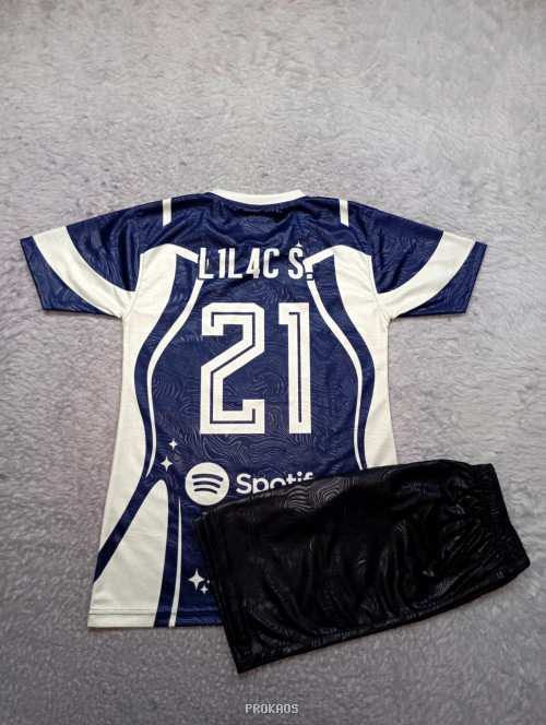 Jersey Bola Xone: Biru Tua, Putih, & Celana Hitam - Gambar 2