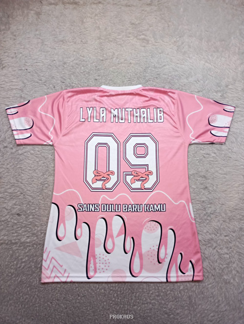 Jersey Kelas Desain Cairan Meleleh : Pink, Putih - Gambar 2
