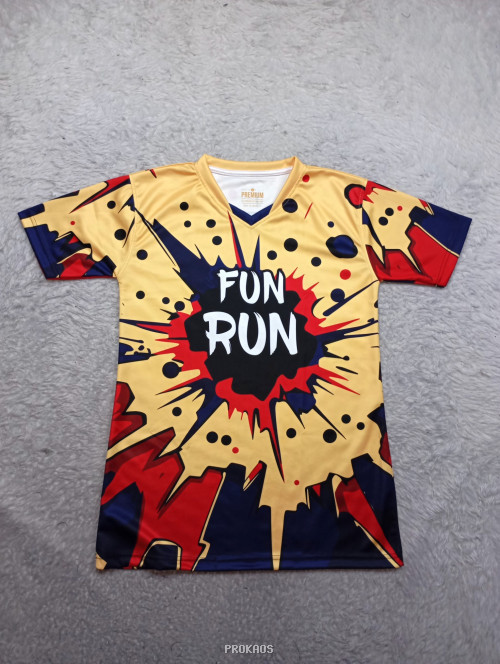 Jersey Fun Run: Desain Pop Art dengan Warna Cerah - Jersey Custom PROKAOS