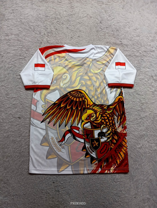 Jersey Garuda: Merah Putih, Motif Burung, Premium - Gambar 2