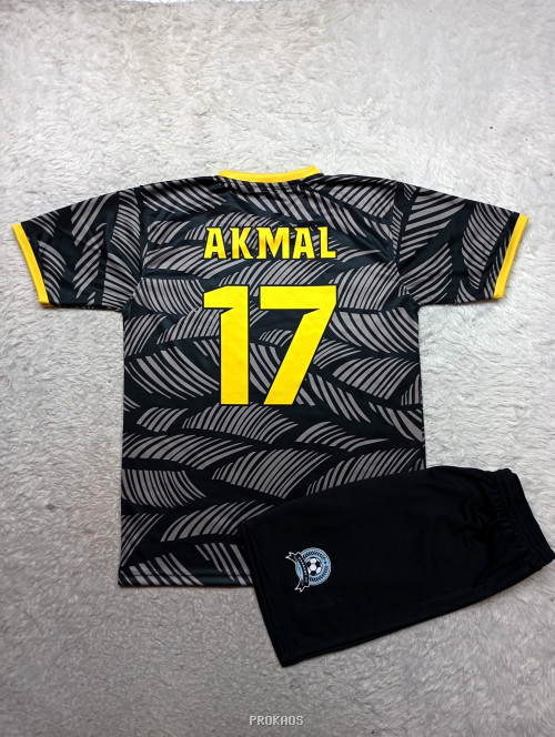 Jersey Harbang Slawi: Hitam Motif Daun & Celana Nomor 17 - Gambar 2