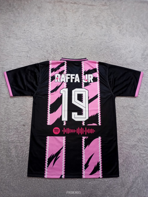 Jersey Kelas Futsal Logo Spotify : Hitam, Pink - Gambar 2