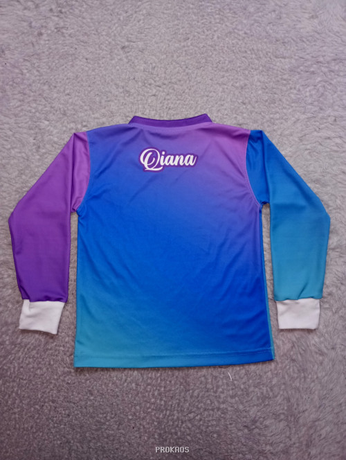 Jersey Lari Lengan Pendek dan Panjang Gradasi Biru Ungu - Gambar 4