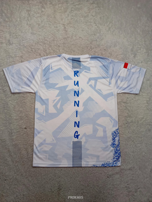 Jersey Lari Putih: Desain Geometris & Motivasi 'Run' - Gambar 2
