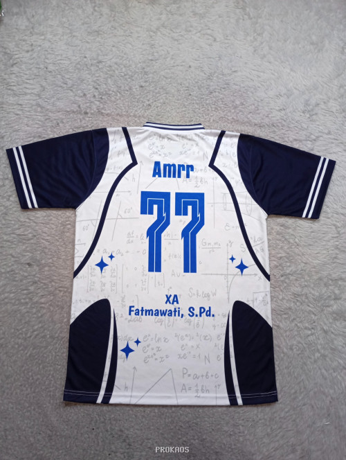 Jersey M1BT XAOS Putih dengan Desain Matematika - Gambar 2