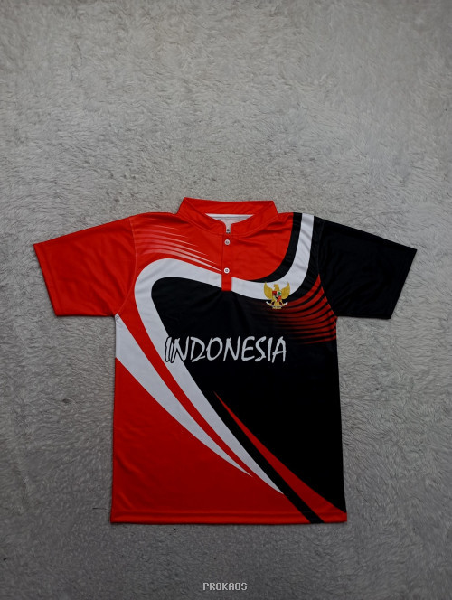 Jersey Merah Putih Indonesia dengan Lambang Garuda - Jersey Custom PROKAOS