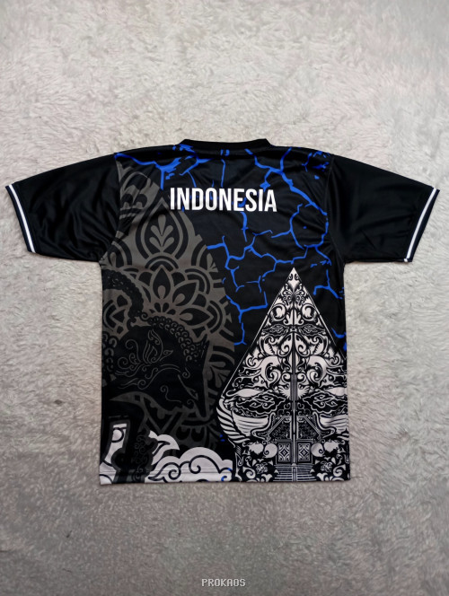 Jersey Pencak Silat Hitam dengan Motif Wayang dan Logo - Gambar 2