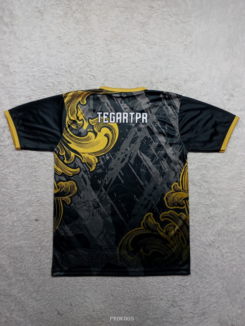Jersey Pencak Silat Indonesia: Hitam dengan Ornamen Emas - Gambar 2