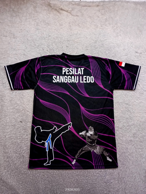 Jersey Pencak Silat Kalbar: Hitam dengan Desain Ungu - Gambar 2