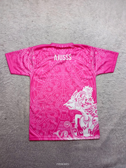 Jersey Pencak Silat: Merah Muda dengan Desain Wayang & Ornamen - Gambar 2