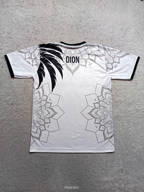 Jersey Pencak Silat Putih: Desain Mandala & Sayap Hitam - Gambar 2