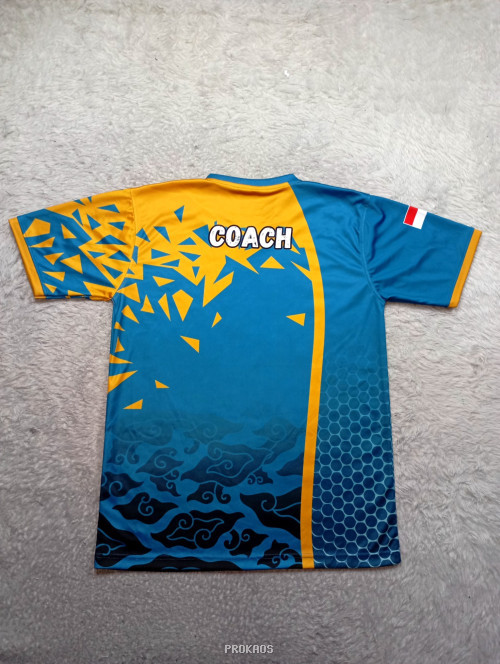 Jersey Pencak Silat TC Jamur 5: Biru, Kuning, & Batik - Gambar 2