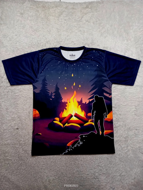 Jersey Pendaki dengan Api Unggun: Petualangan Malam - Jersey Custom PROKAOS