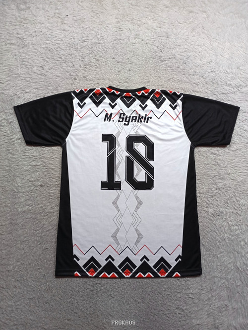 Jersey Putih Merah Hitam dengan Garuda dan Bendera Merah Putih - Gambar 2