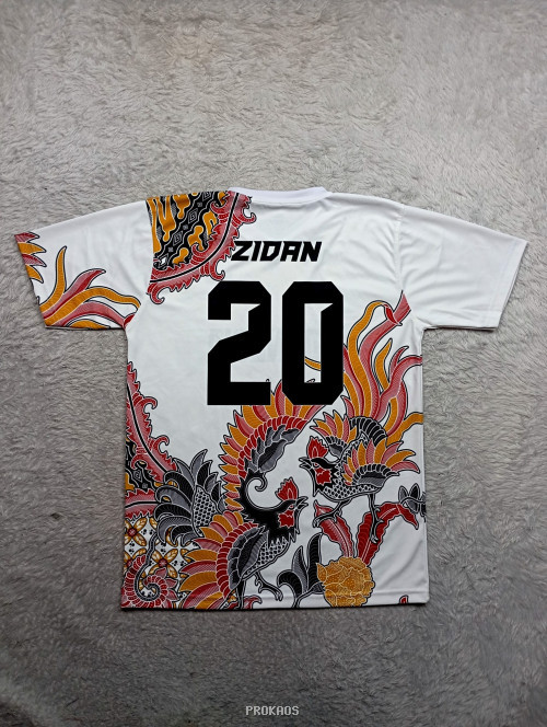 Jersey Putih Motif Batik: Indonesia - Gambar 2
