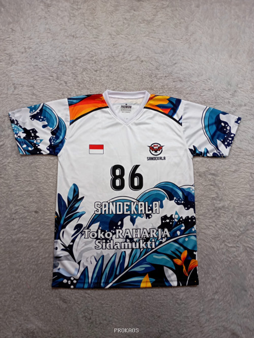 Jersey Putih Sandekala: Gelombang, Nomor 86 - Jersey Custom PROKAOS