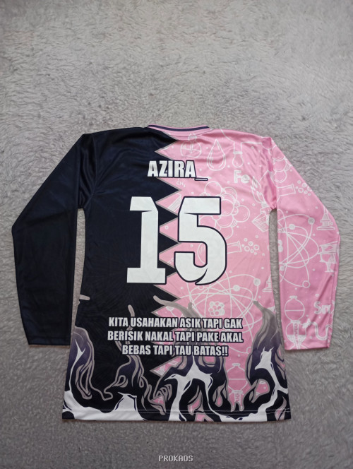 Jersey Sekolah SEVEN D : Pink, Hitam - Gambar 2