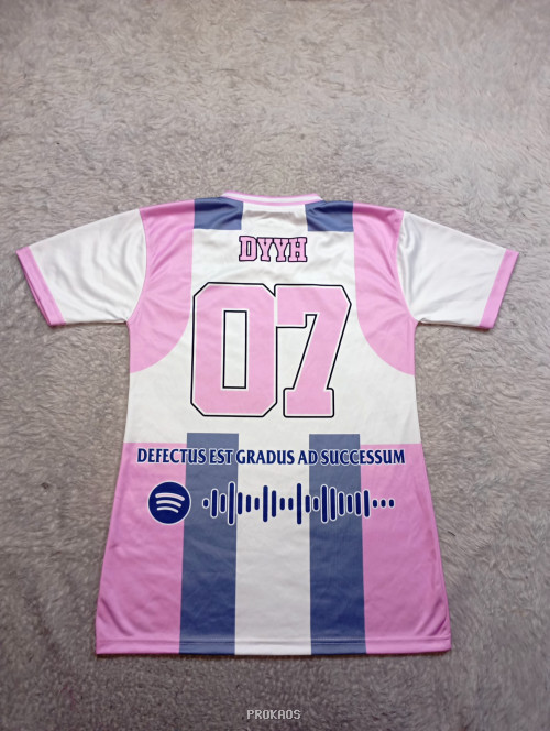 Jersey Sepak Bola 'Cheerfull Ninefour' Berwarna Pink-Biru - Gambar 2