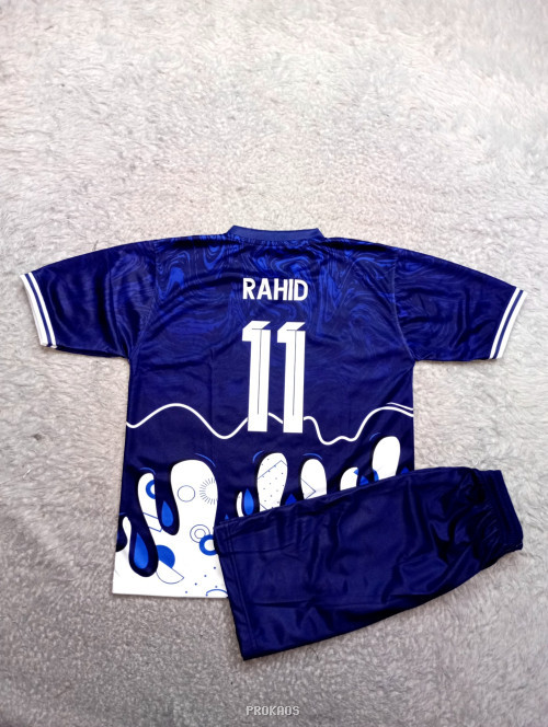 Jersey Sepak Bola Nebula : Biru Navy, Celana Biru Navy - Gambar 2