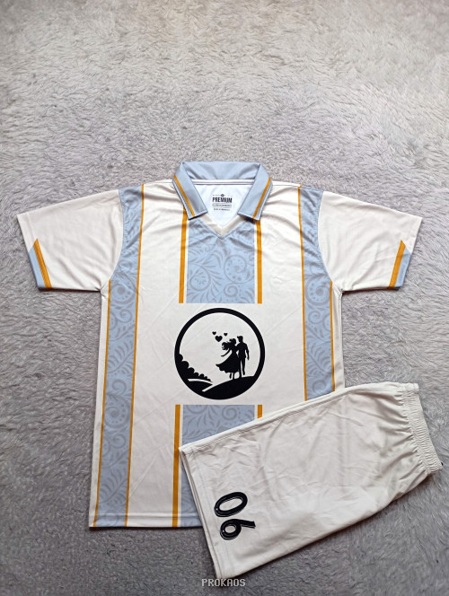 Jersey Sepak Bola : Putih, Biru Muda - Jersey Custom PROKAOS