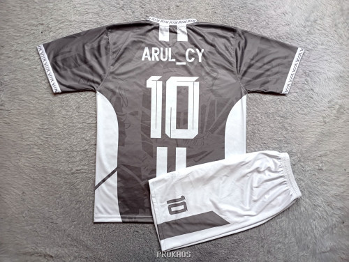 Jersey Sepak Bola TEN TWO : Abu-abu, Putih - Gambar 2
