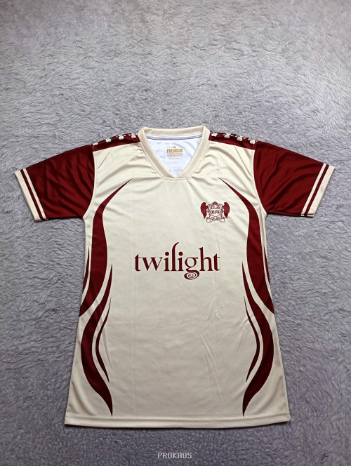 Jersey Sepak Bola Twilight : Krem, Merah Maroon - Gambar 3