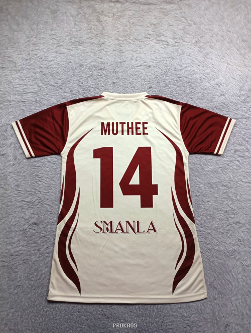 Jersey Sepak Bola Twilight : Krem, Merah Maroon - Gambar 4