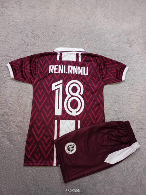 Jersey Sepak Bola Wanseriyu Family Warna Merah Maroon - Gambar 2