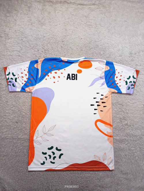 Jersey Sport : Putih, Orange, Biru - Gambar 2